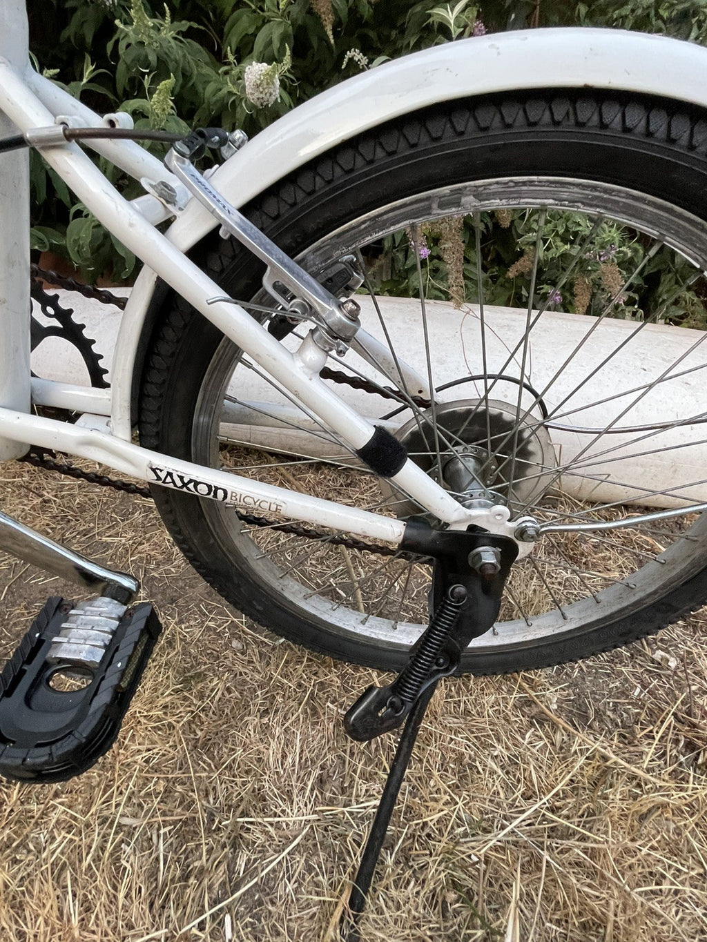 Saxon Fold Leisure Folder 20in 5peed Folding Bike Mudguards White working good