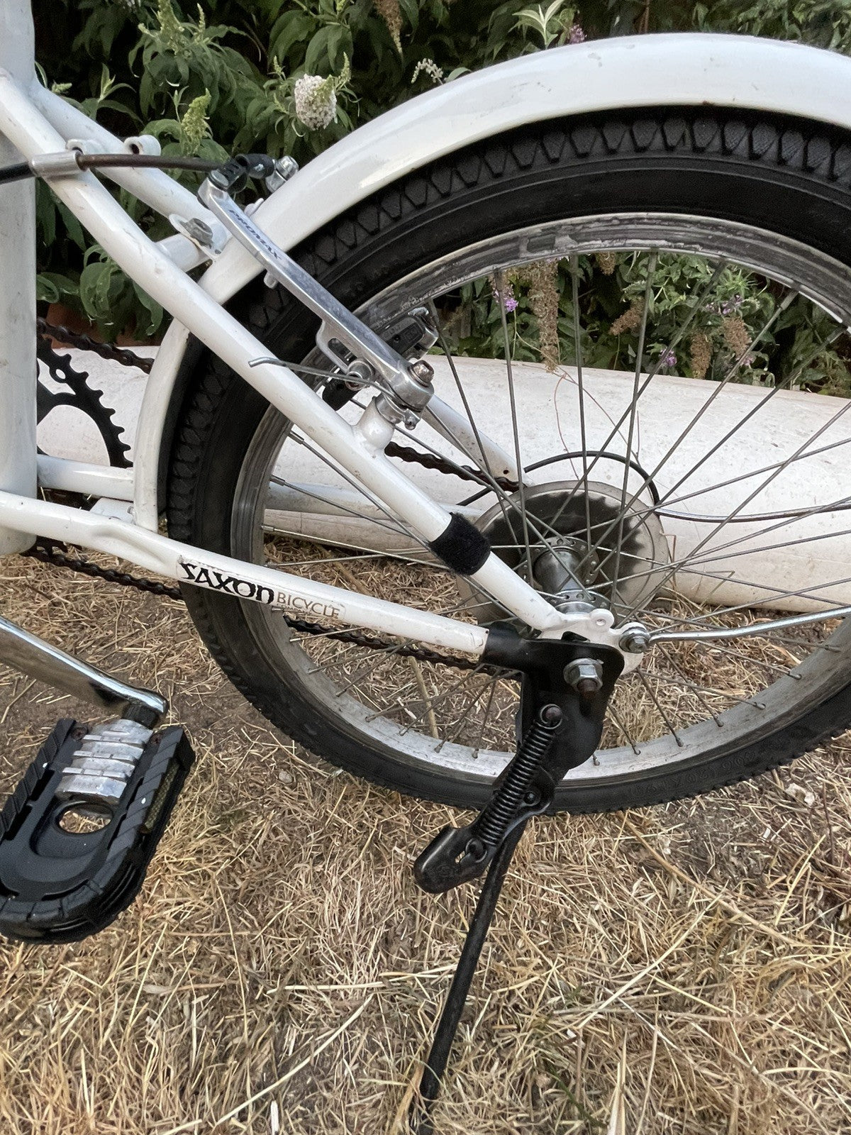 Saxon Fold Leisure Folder 20in 5peed Folding Bike Mudguards White working good