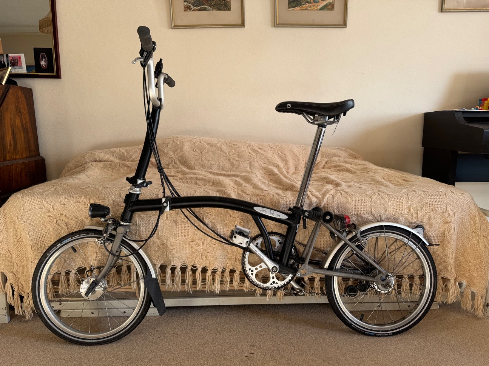 Brompton Superlight 6-Speed, Titanium Rear, Hub Dynamo, Very Low Use