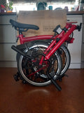 Brompton C Line Explore H6L High Bar Folding Bike Brick Red New In Box Unridden