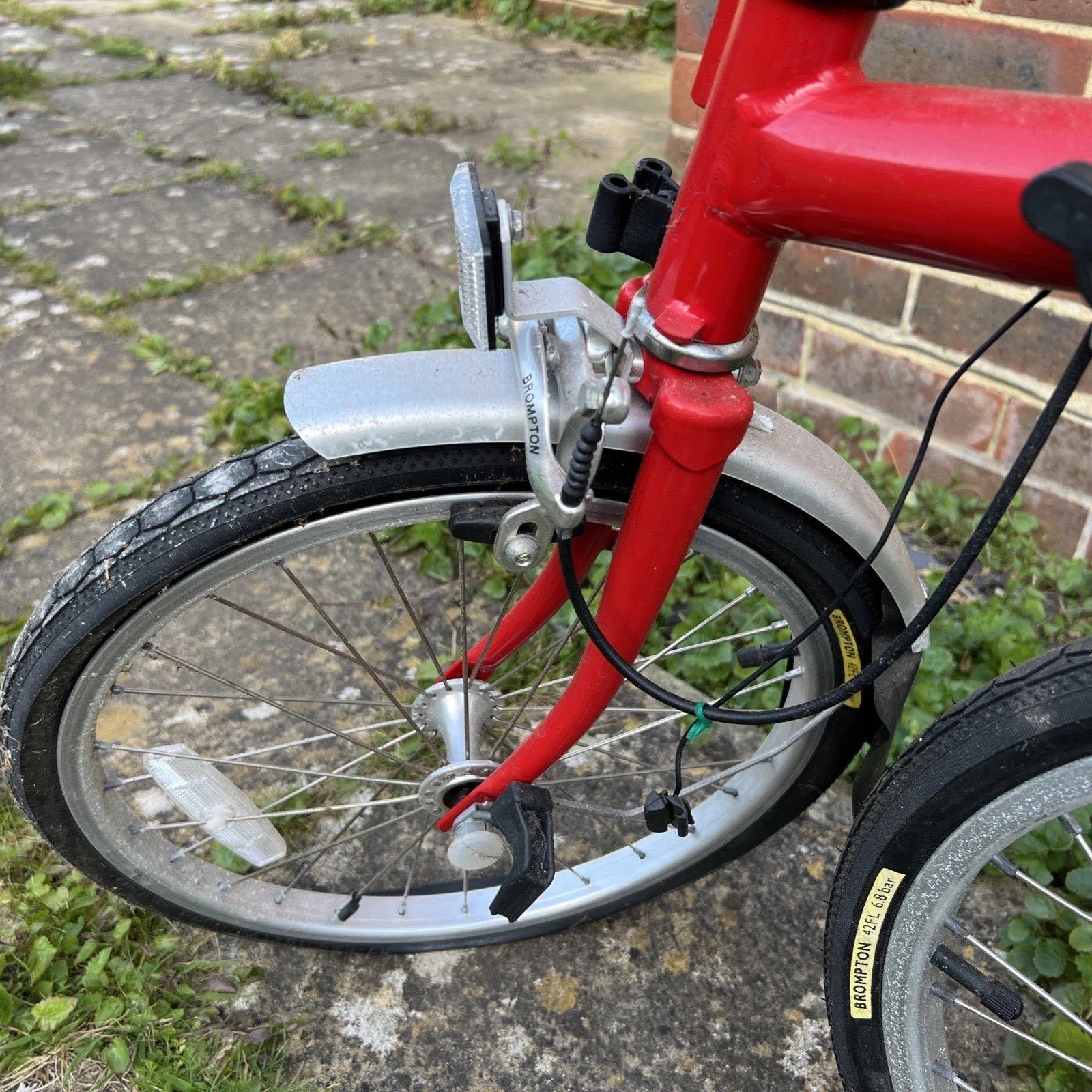 Brompton Bike Red.  Model L3.   Year 2004.  Poor Condition .