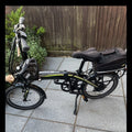 Carrera Subway E Folding Bike 20in Black/Yellow w/ Lights, Rear Rack, Stand