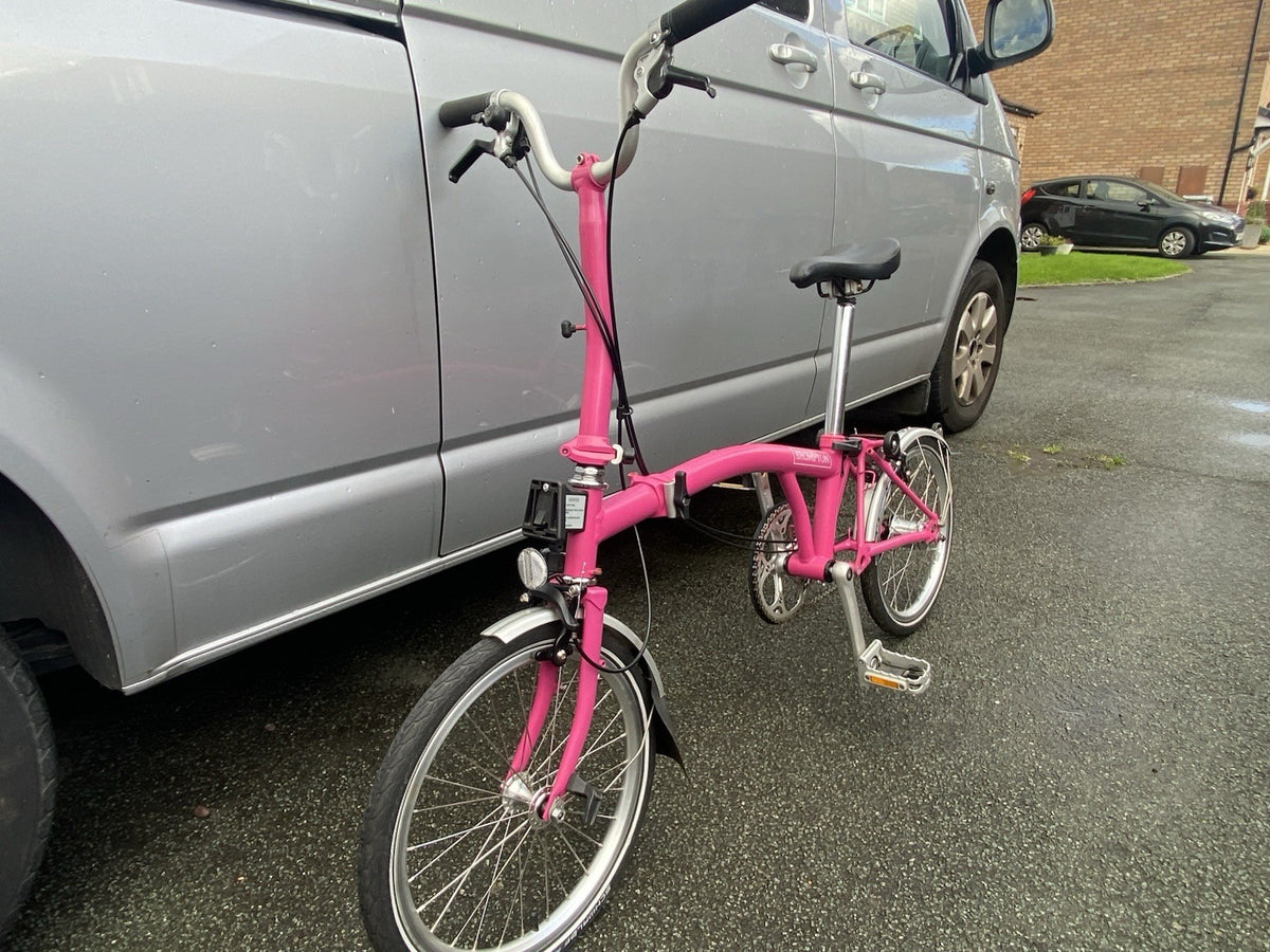 Brompton M3L  C-line Folding Bike 3-Speed Hot Pink