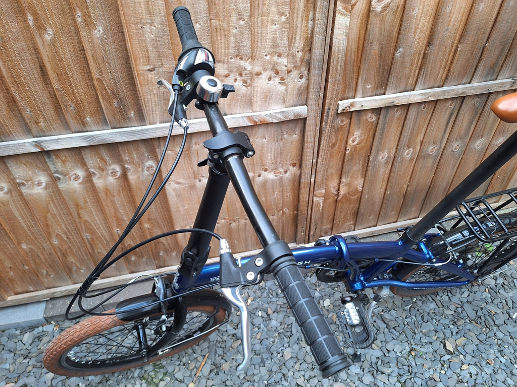 Raleigh Stowaway Folding Bike Blue, Shimano 7-Speed Unisex