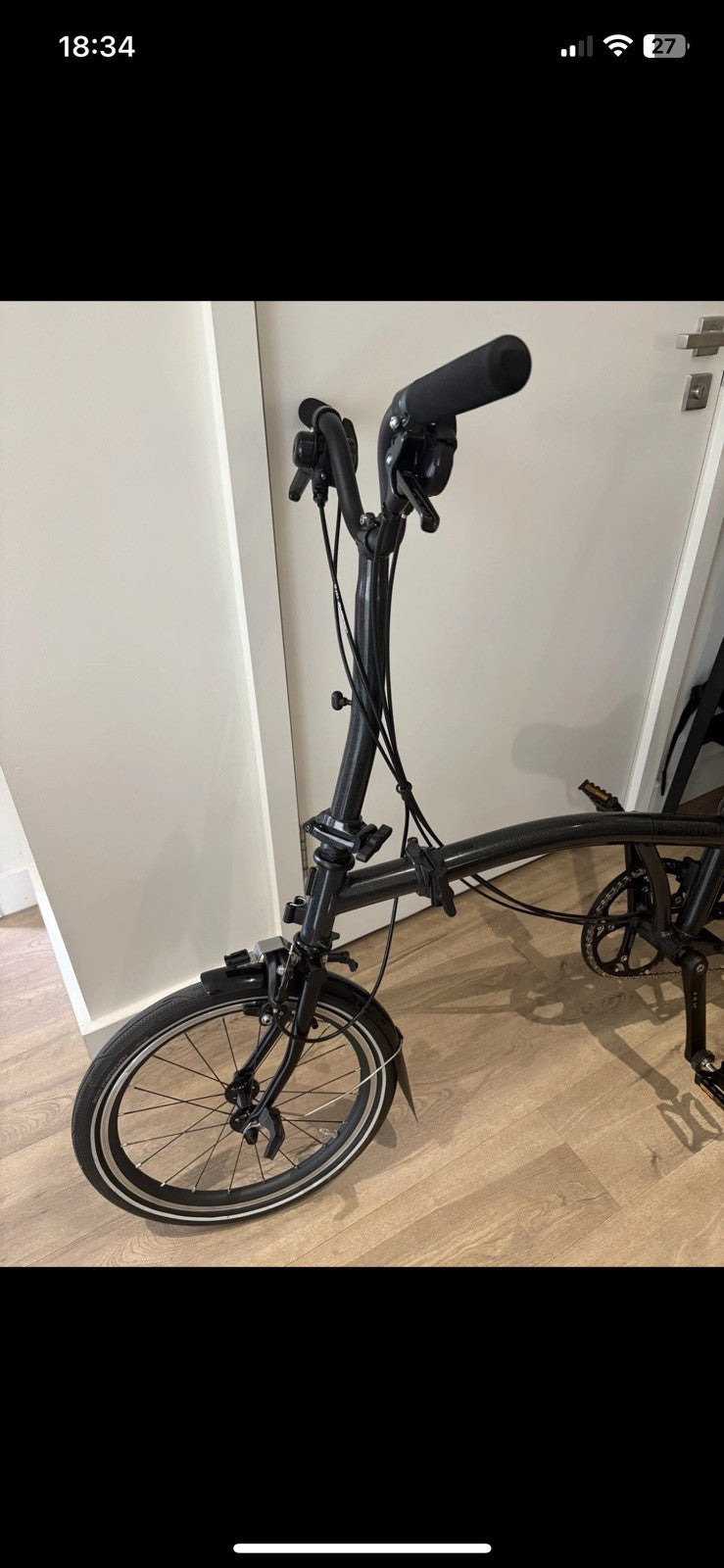 Brompton P Line Explore 2025 12-Speed Mid + upgrades - Midnight Black