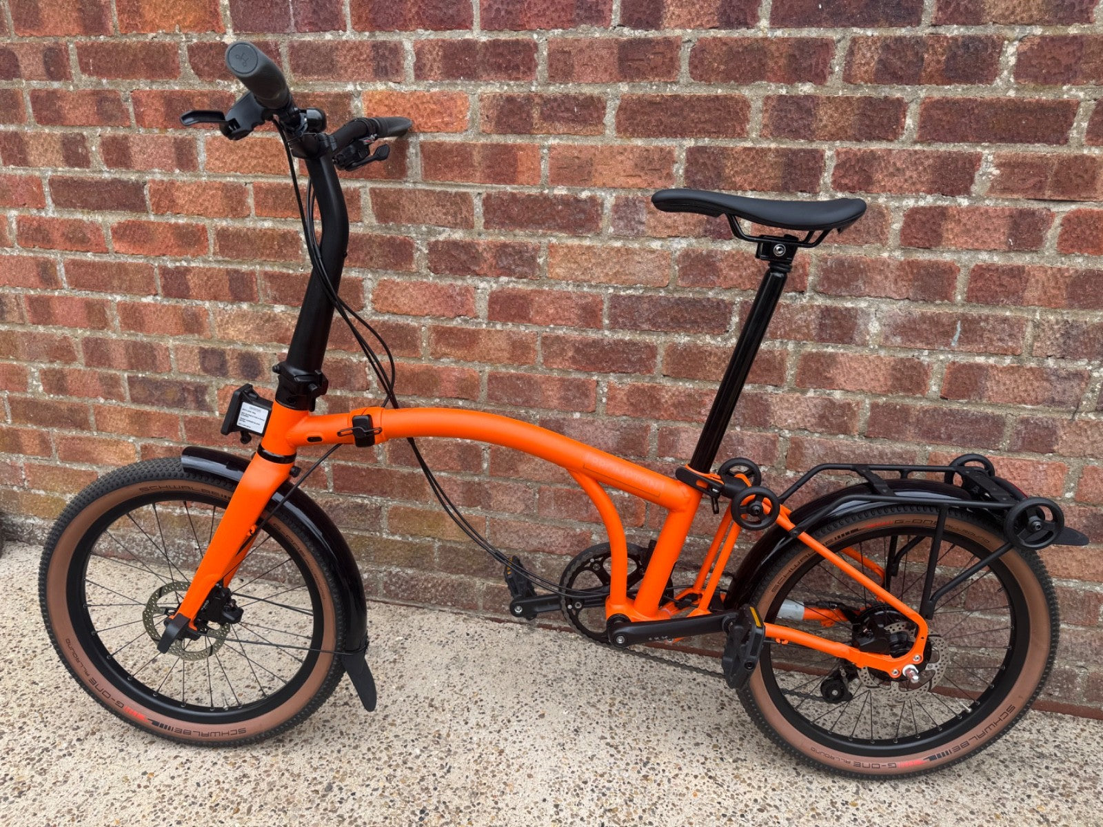 Brompton G Line Folding Bike - Small - Roller Frame - 8 Speed Alfine - Mudguards