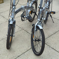 Ridgeyard Folding Bike Silver 16in Wheels Caliper Side Pull Brakes Reflectors