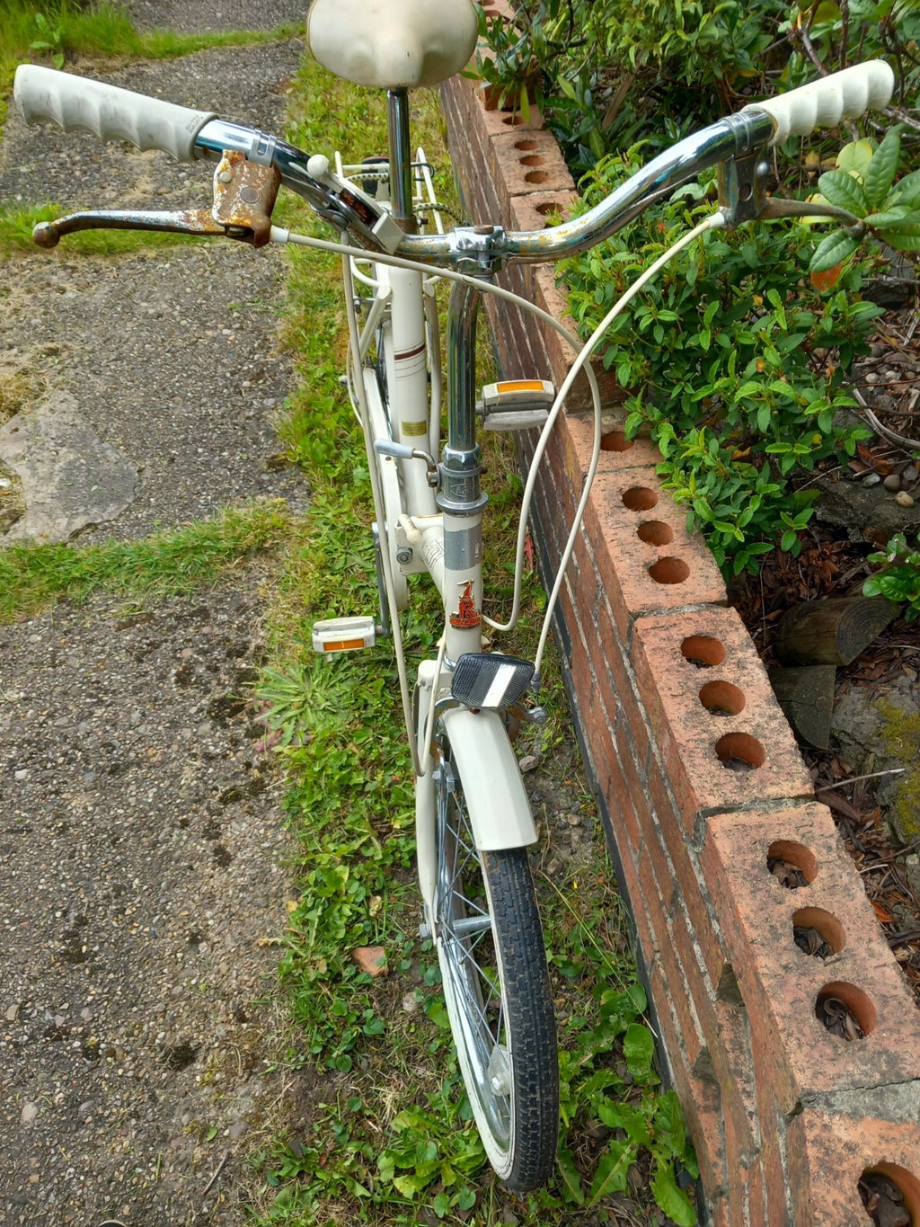 Raleigh Compact Vintage unisex Folding Bike Bicycle Retro Cream White 1970s