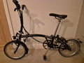 Brompton M6L Black 6 Speed Folding Bike Dynamo Lights Pump Carrier Block