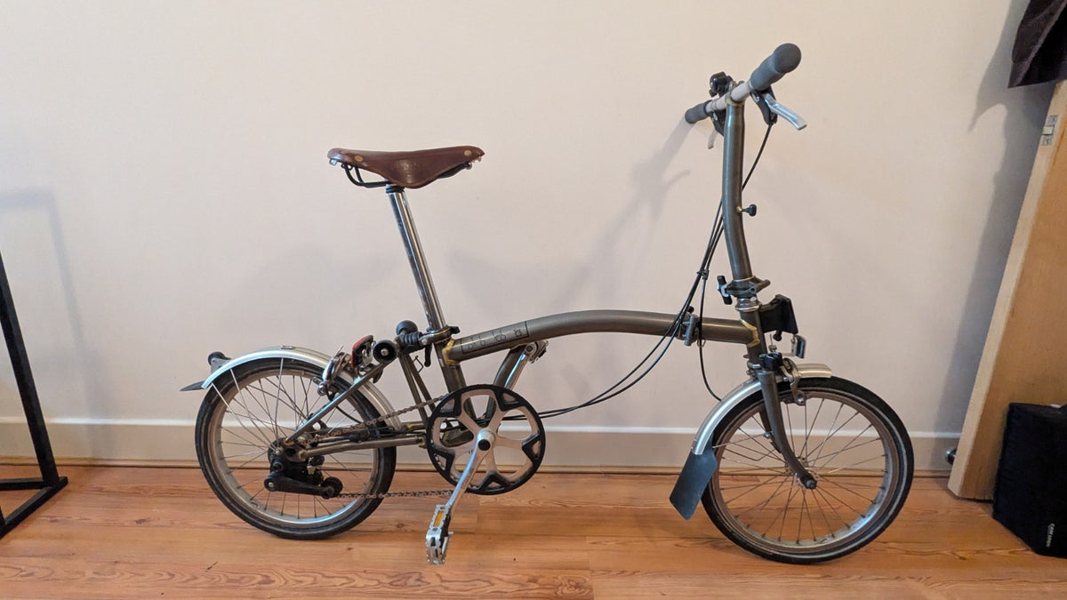 Brompton S3L, 2008 – Original Raw Lacquer – Excellent Condition – Leather Saddle