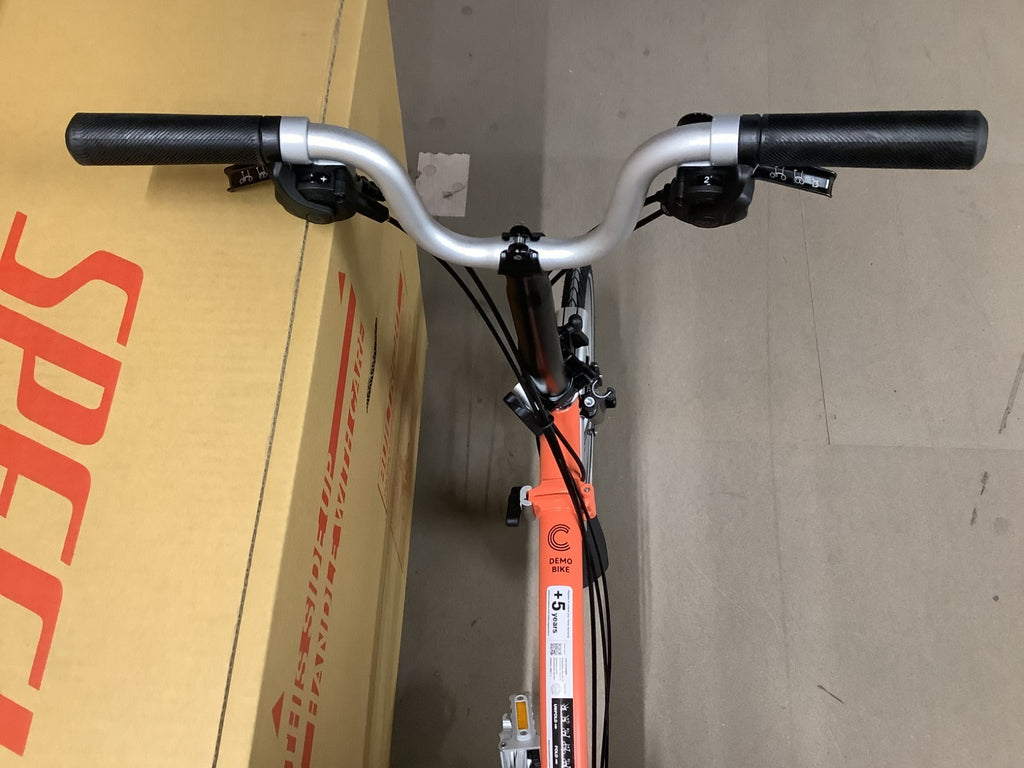 Brompton C-Line Explore Mid bar Folding Bike Fire Coral