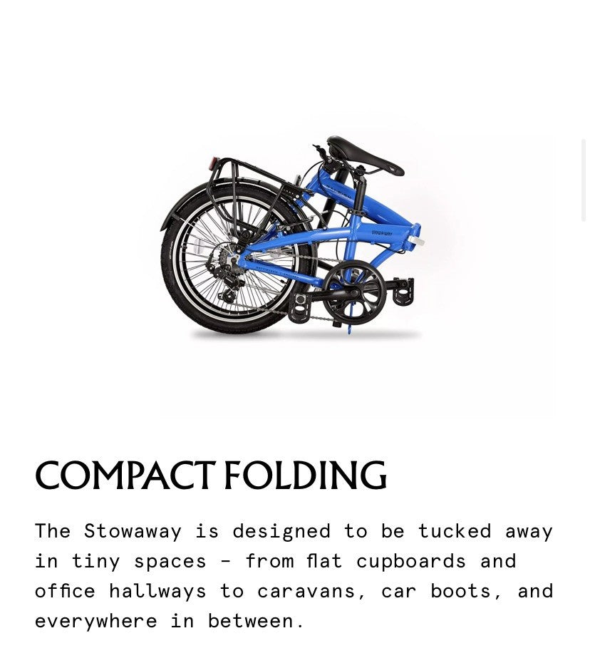 Raleigh Foldable Bike Stow A Way - Lightweight and compact. New unused. RRP £549