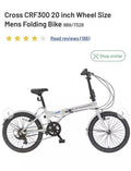 Cross CRF300 20 inch wheel Folding bike. Free U lock & Pump.