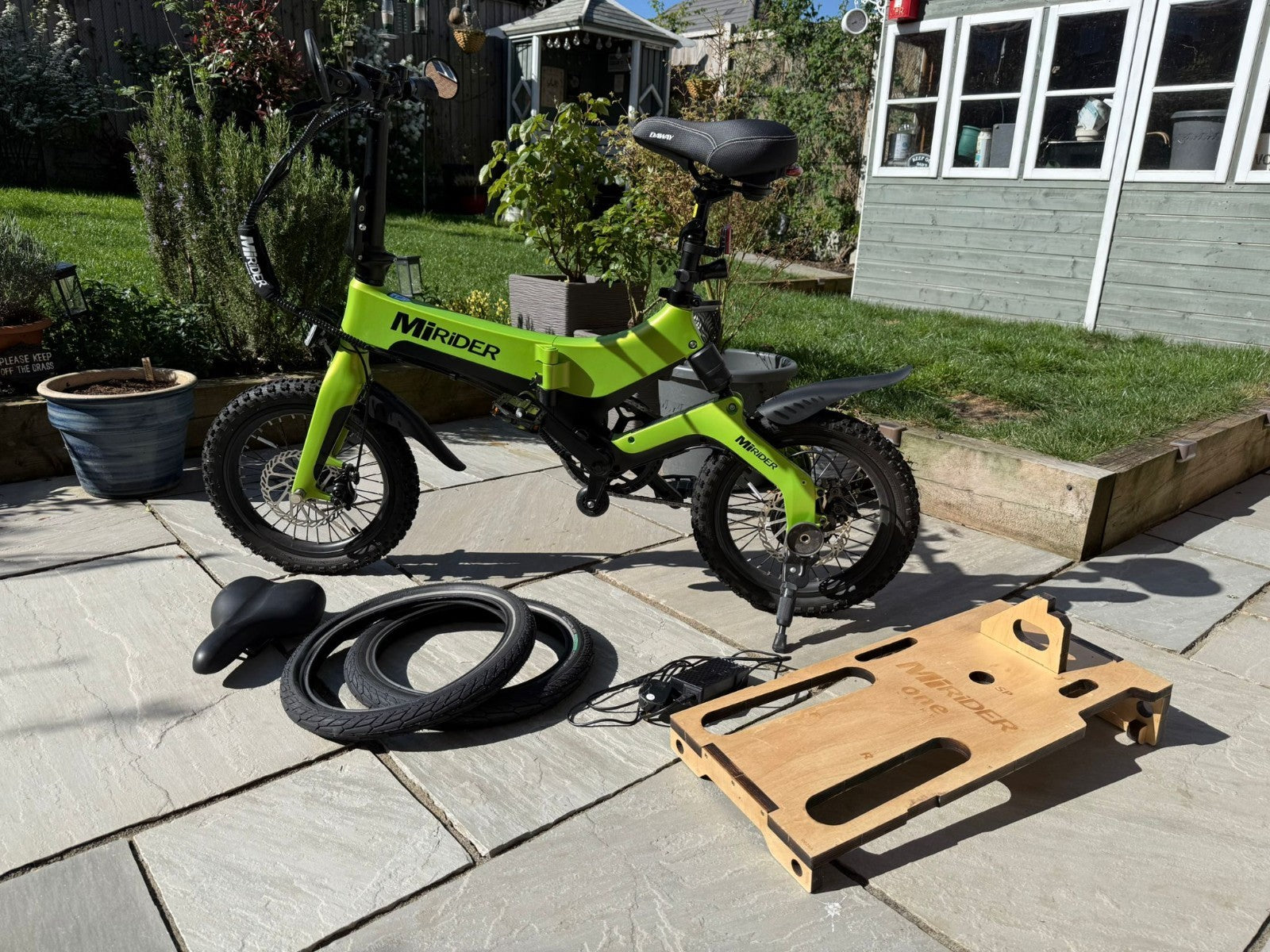 MiRider One Folding Electric Urban Bike - Acid Green - Amazing Condition