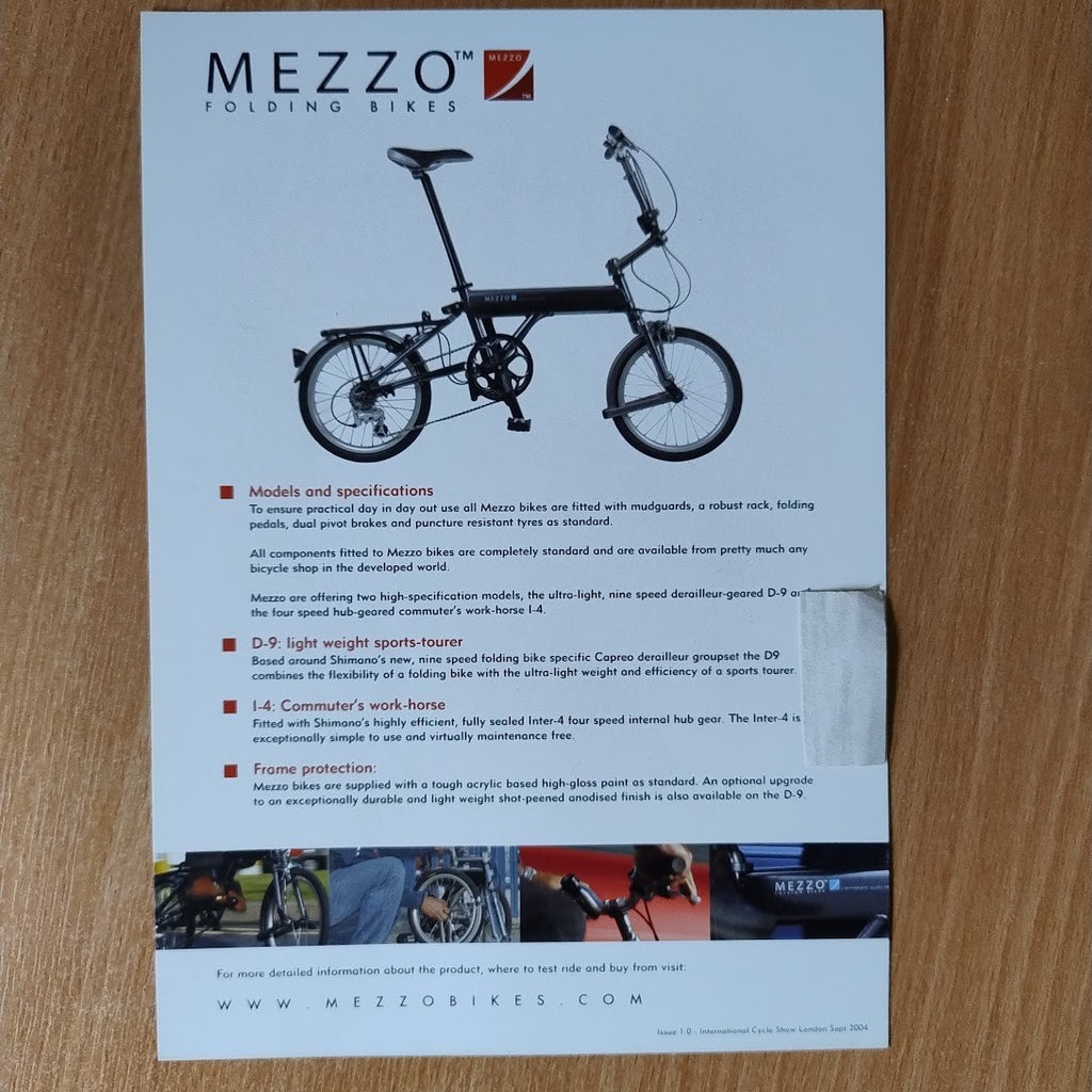 Mezzo I-4 Four speed folding bike. Lightweight and easy to fold
