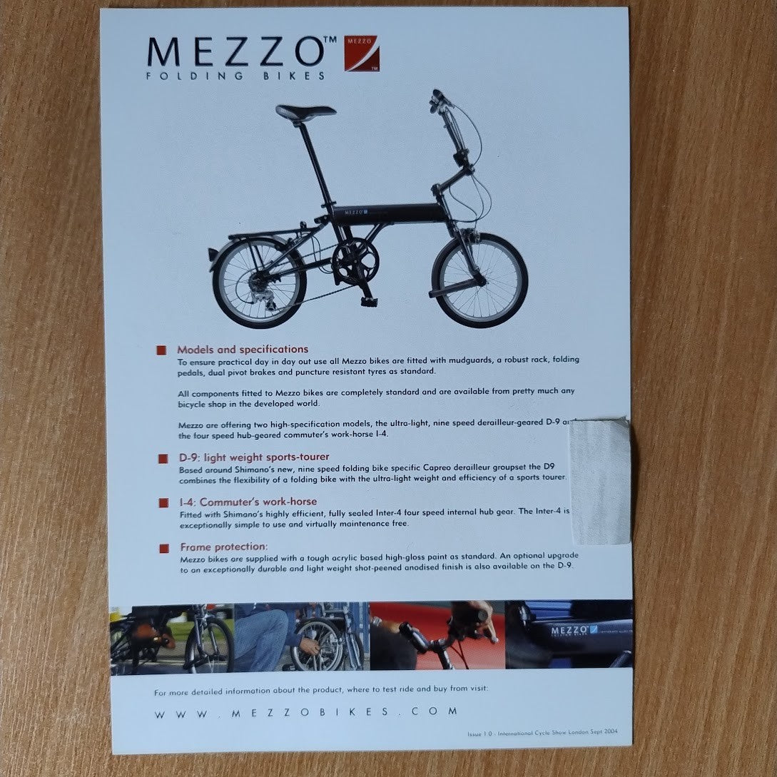 Mezzo I-4 Four speed folding bike. Lightweight and easy to fold