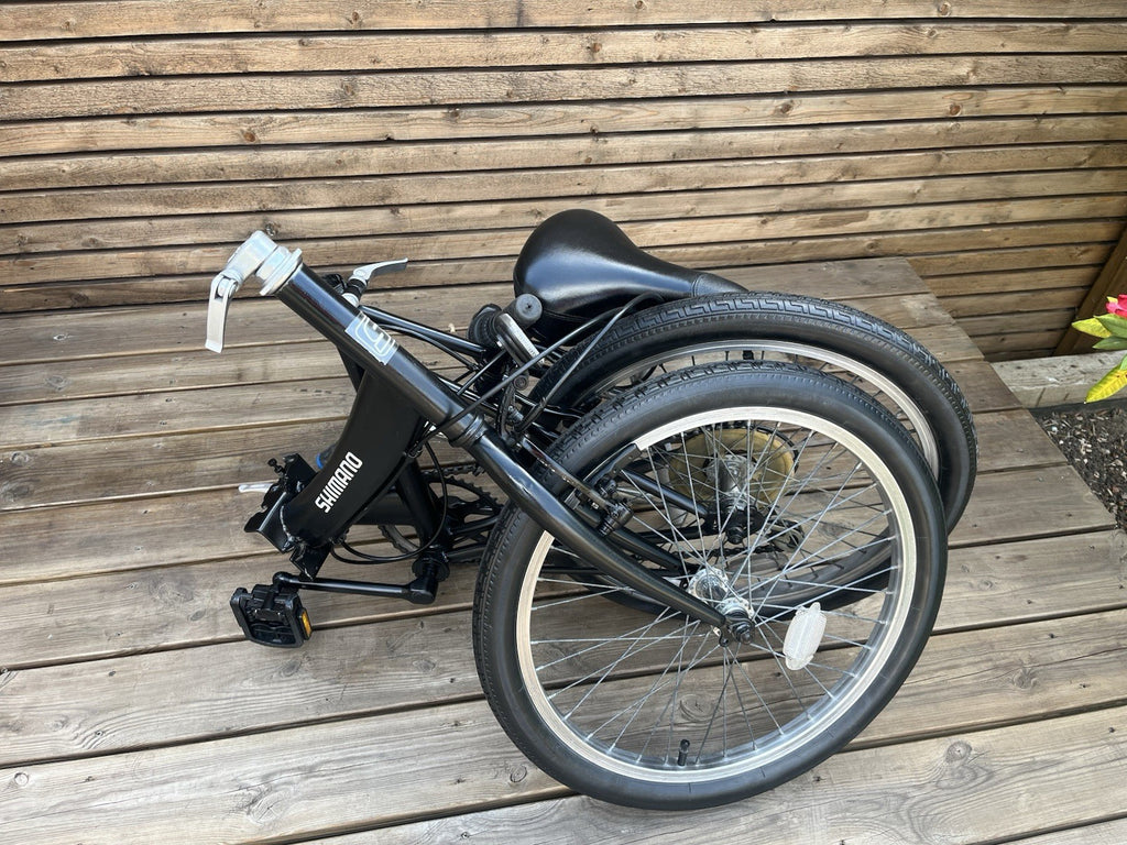 Folding bikes -3 speed- easy folding step over-20 inches- Pristine condition