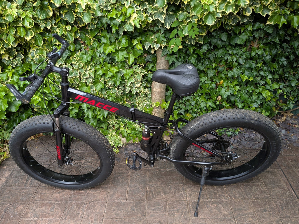 Folding Dual Suspension Fat Wheeled Mountain Bike, 21 Speed Adult bicycle