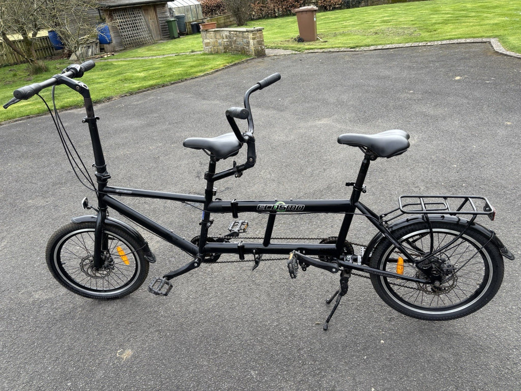Ecosmo Black Folding Tandem Bicycle 20" Wheel 7SPShimano DiscBrake 23KG-20TF01