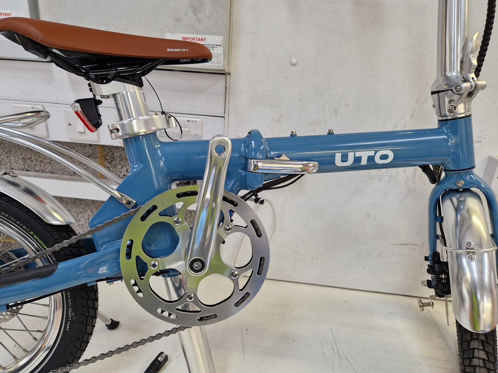 UTO Unisex Morning Vintage OG16 Commute Folding Bike One Size 4 Speed Blue A