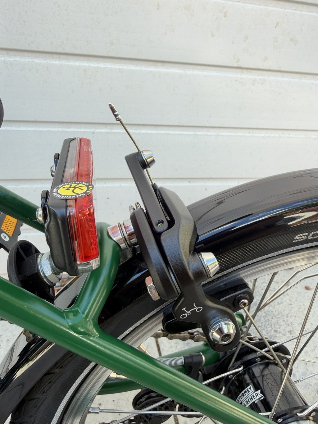 Brompton C Line Folding Bike 6-Speed, High Bar, Green