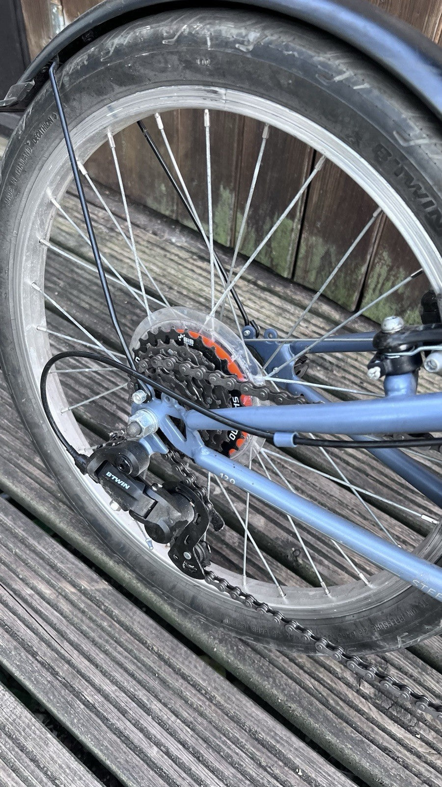 6spd Oxylane Folding Bike (Blue Grey) 20 Wheels Great Condition Collection Only