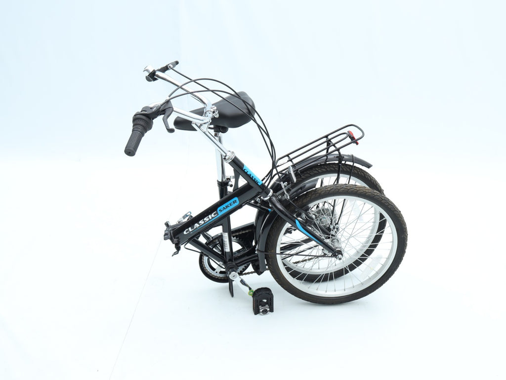 2 x Adults Black Classic Saker Folding Bike Venture Series 'Caravan / Motorhome'