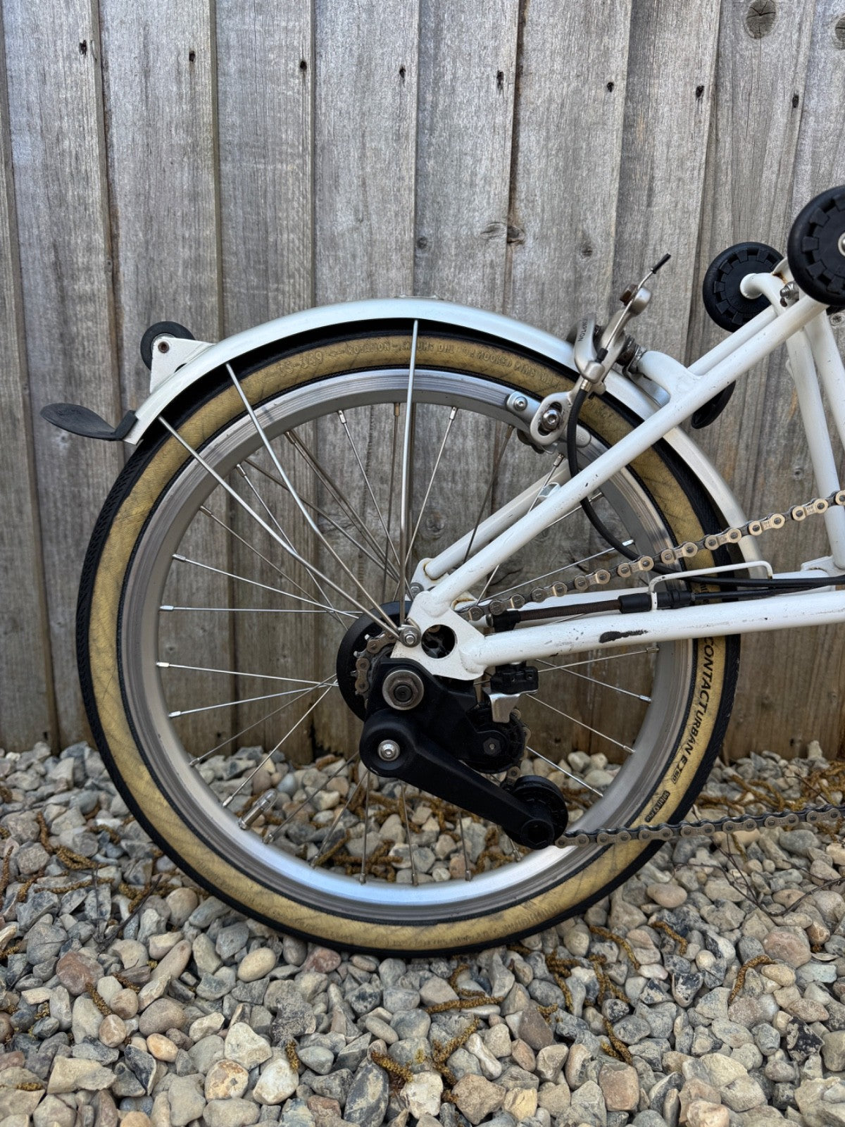 Brompton S2L Folding Bike White Good Condition