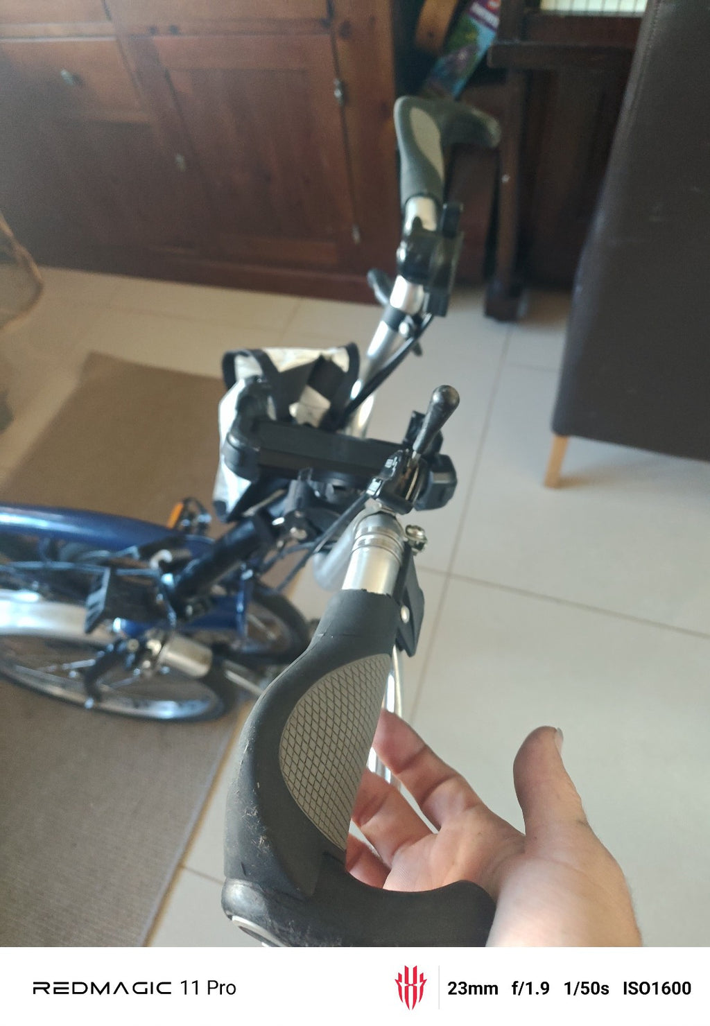 Brompton Folding Bicycle 3 speed rear rack and grip handle bars