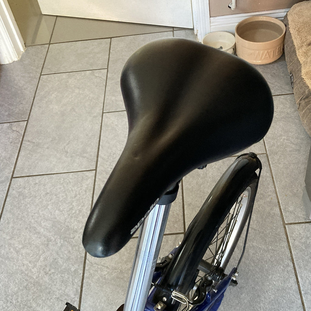 Apollo Tuck 20in Folding Bike Blue/Silver 1 Speed Caliper Brakes Mudguards