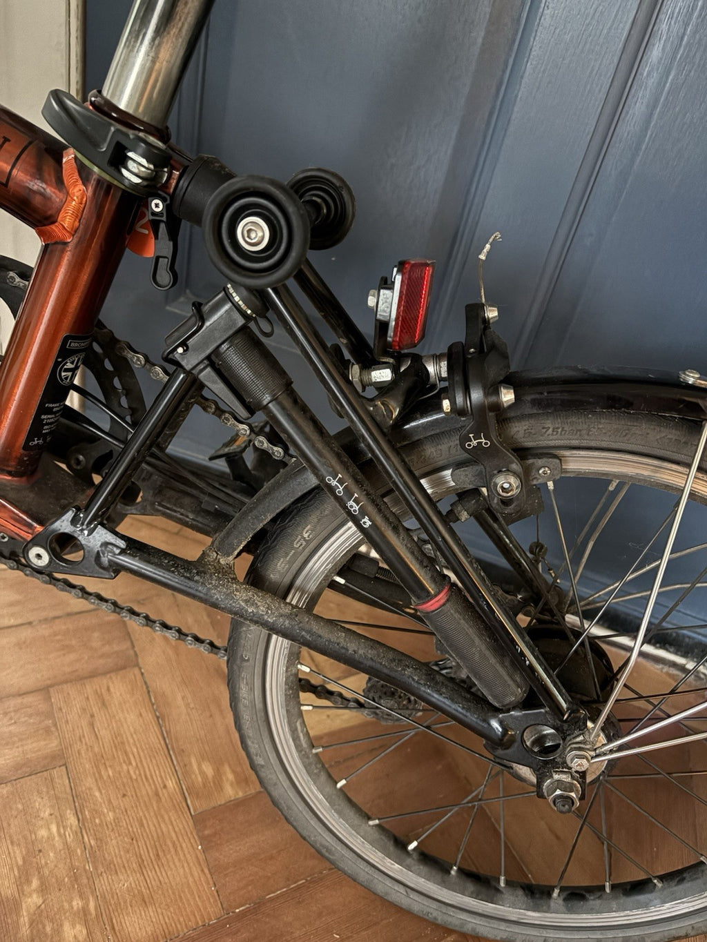 Brompton Black Edition Flame Lacquer 6 Gears, Racing handle bars