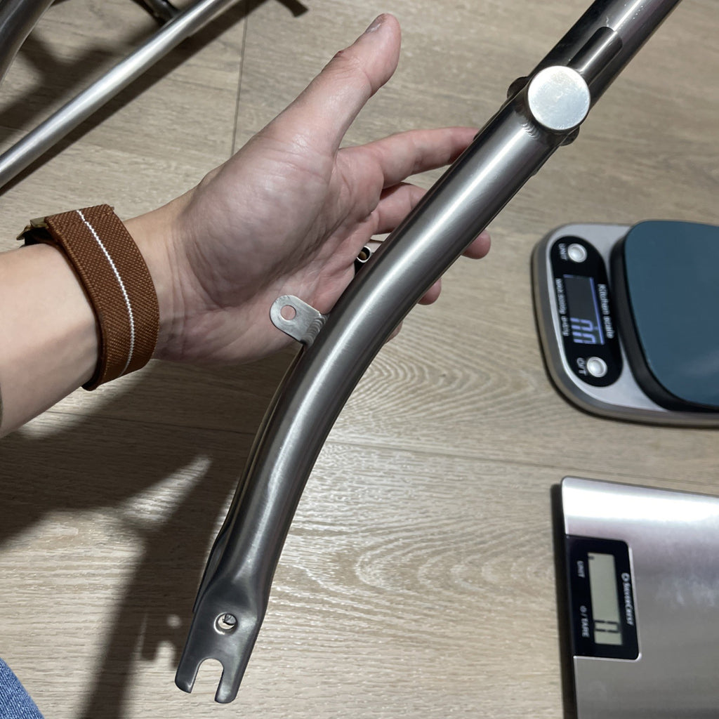 TITANIUM Brompton Rear Triangle + Fork Black SuperLight  Worldwide