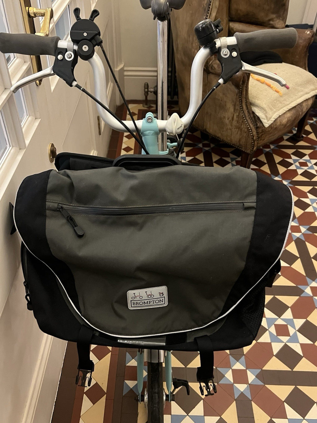 Brompton M3L Folding Bike Blue with Carry Bag