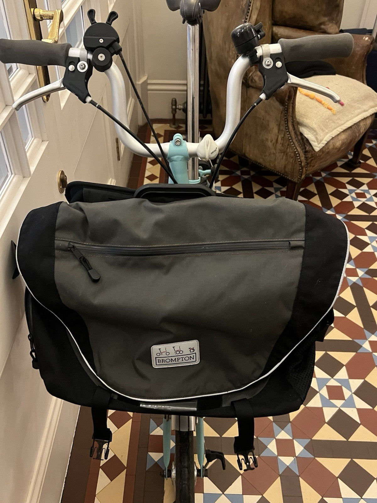Brompton M3L Folding Bike Blue with Carry Bag