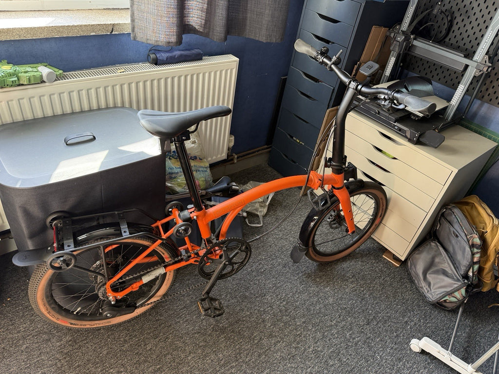Brompton G Line Roller Frame Medium 8 Speed Alfine Adventure Orange Folding Bike