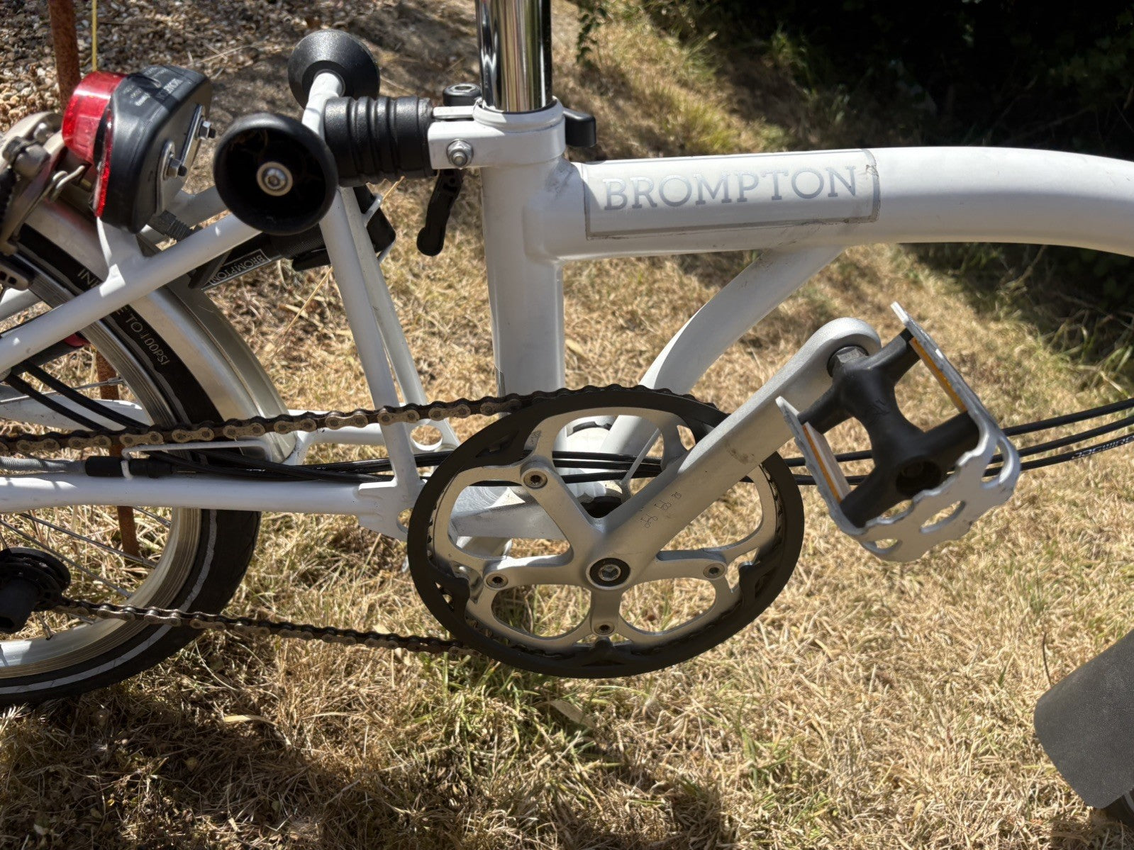 Brompton M3L Folding Bike 3Speed, Papyrus White Excellent Condition, Barely Used