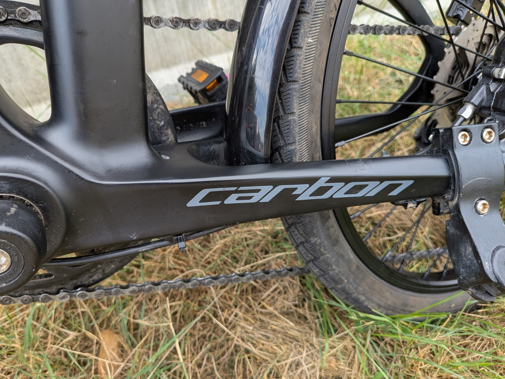FURO Systems CARBON FRAME Folding Bike 20in 9-Speed Hydraulic Disc Brakes Rack