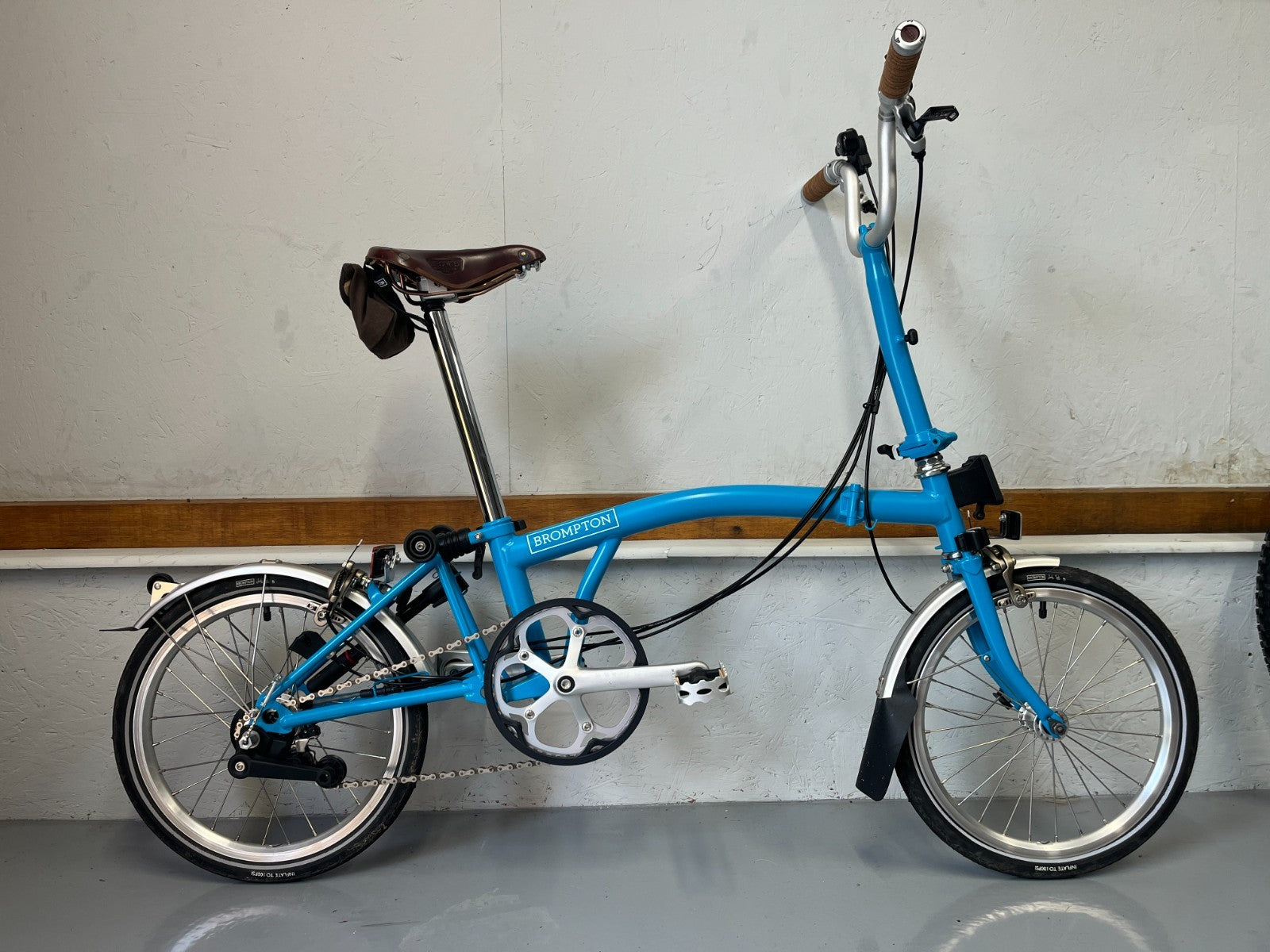 Brompton folding bike 6 speed C Line Blue