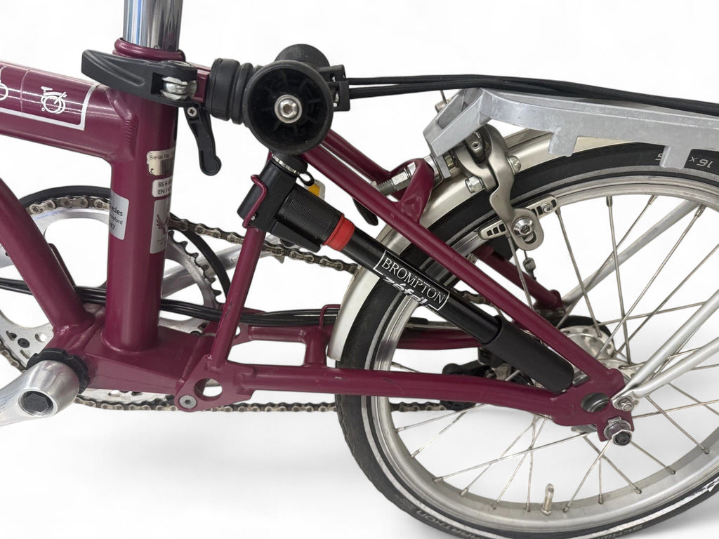Brompton C Line P6R (6 Speed) folding bicycle - Claret