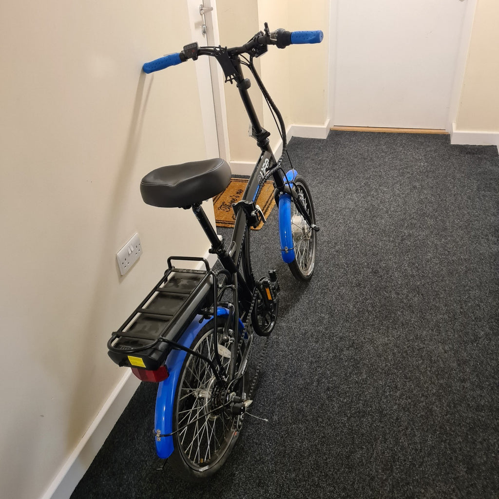 elife Infusion Power Assisted Folding Bike 153cm × 30cm x 94cm L/ W/H Used Once