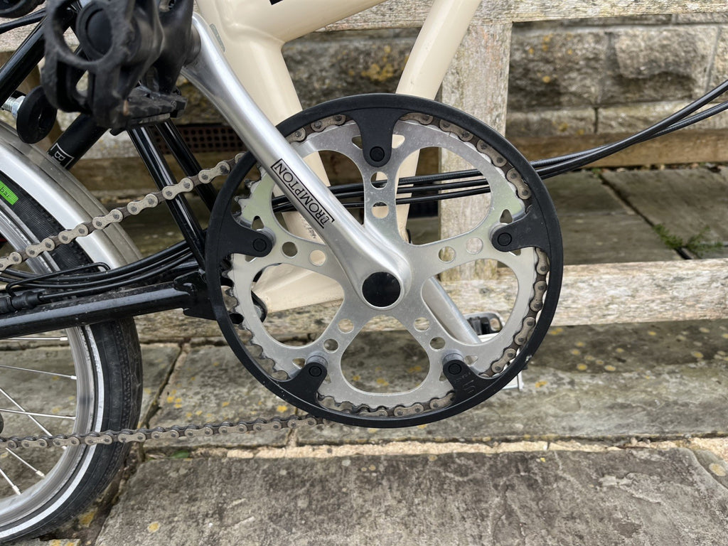 Brompton folding bike ivory 2007 very good condition with carry bag