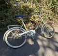 SPRICK 20in Unisex Folding Bike Gold/Silver Steel, Rear Rack Reflectors