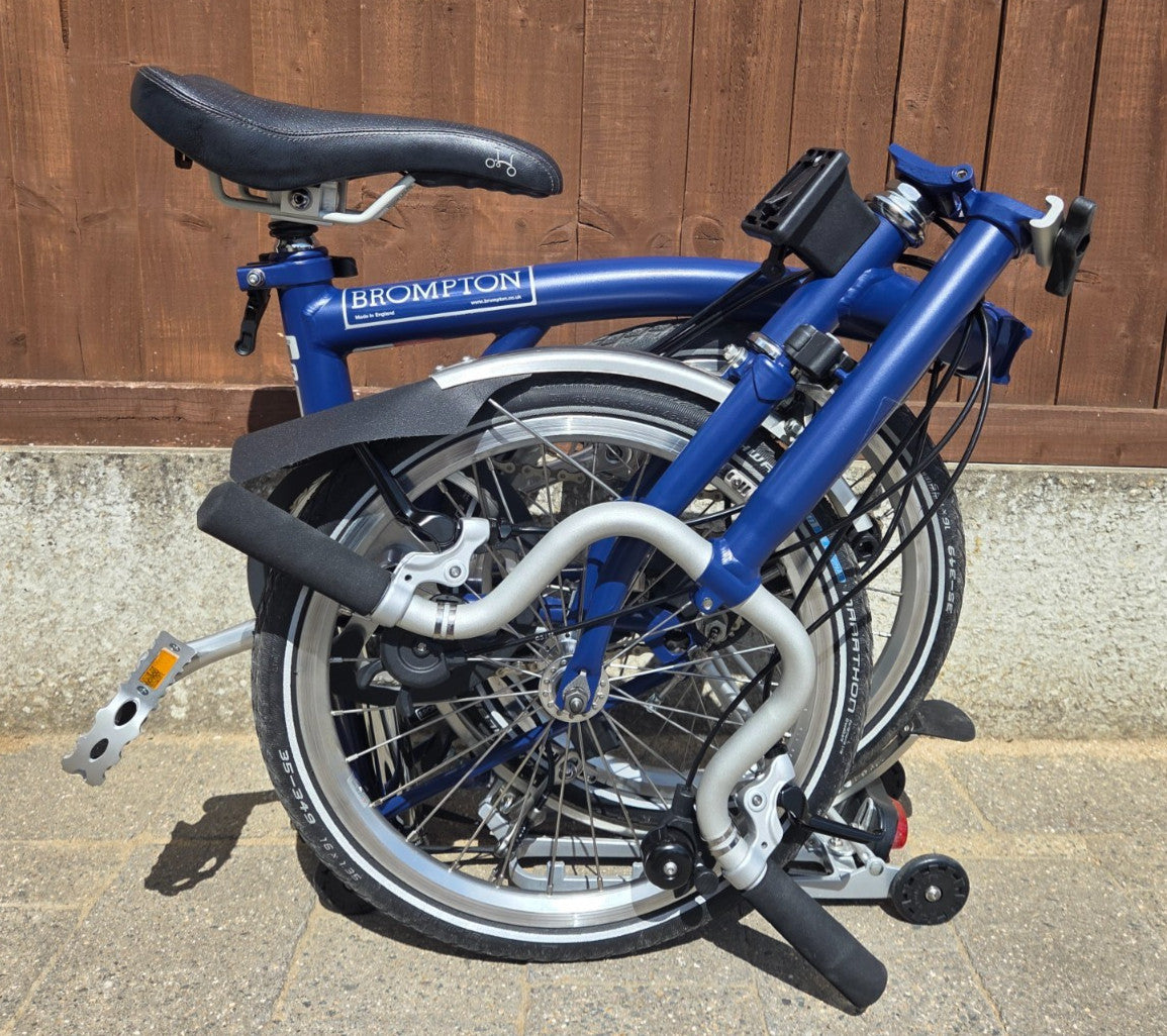 Brompton Folding Bike 6 Speed Cobalt Blue - Standard Size