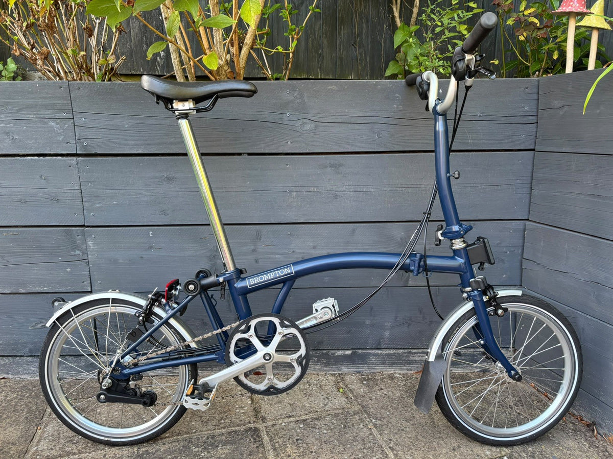 2021 Brompton M6L C Line Folding Bicycle 6 Speed Tempest Blue - Hardly Used