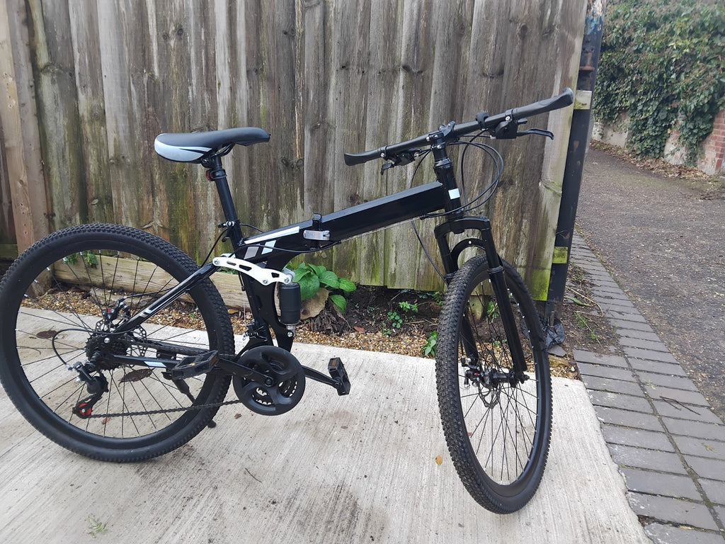 Foldable Bike for Sale Easy to Install Used Max 100 Miles Since New Double Susp.