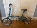 Brompton blue B75 folding bike excellent condition