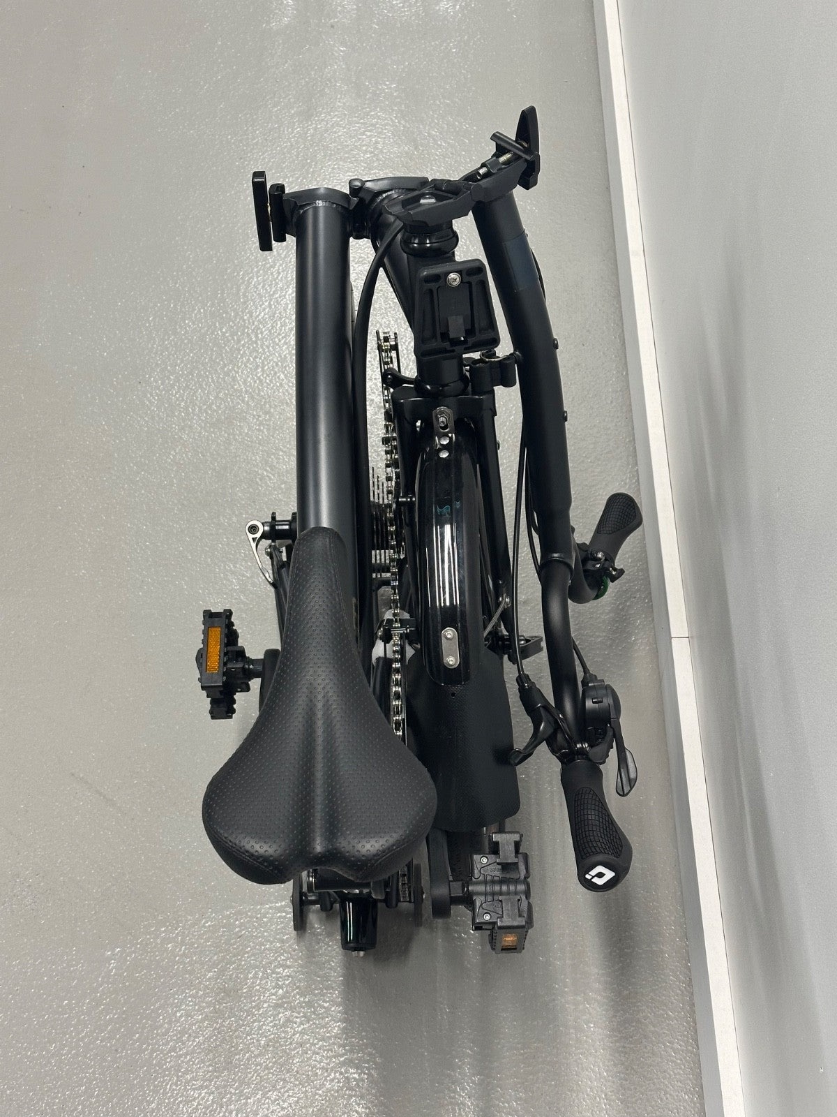 Litepro R20 Brompton Style Folding Bike 20inch 9 Speed - M bar - Titanium Colour