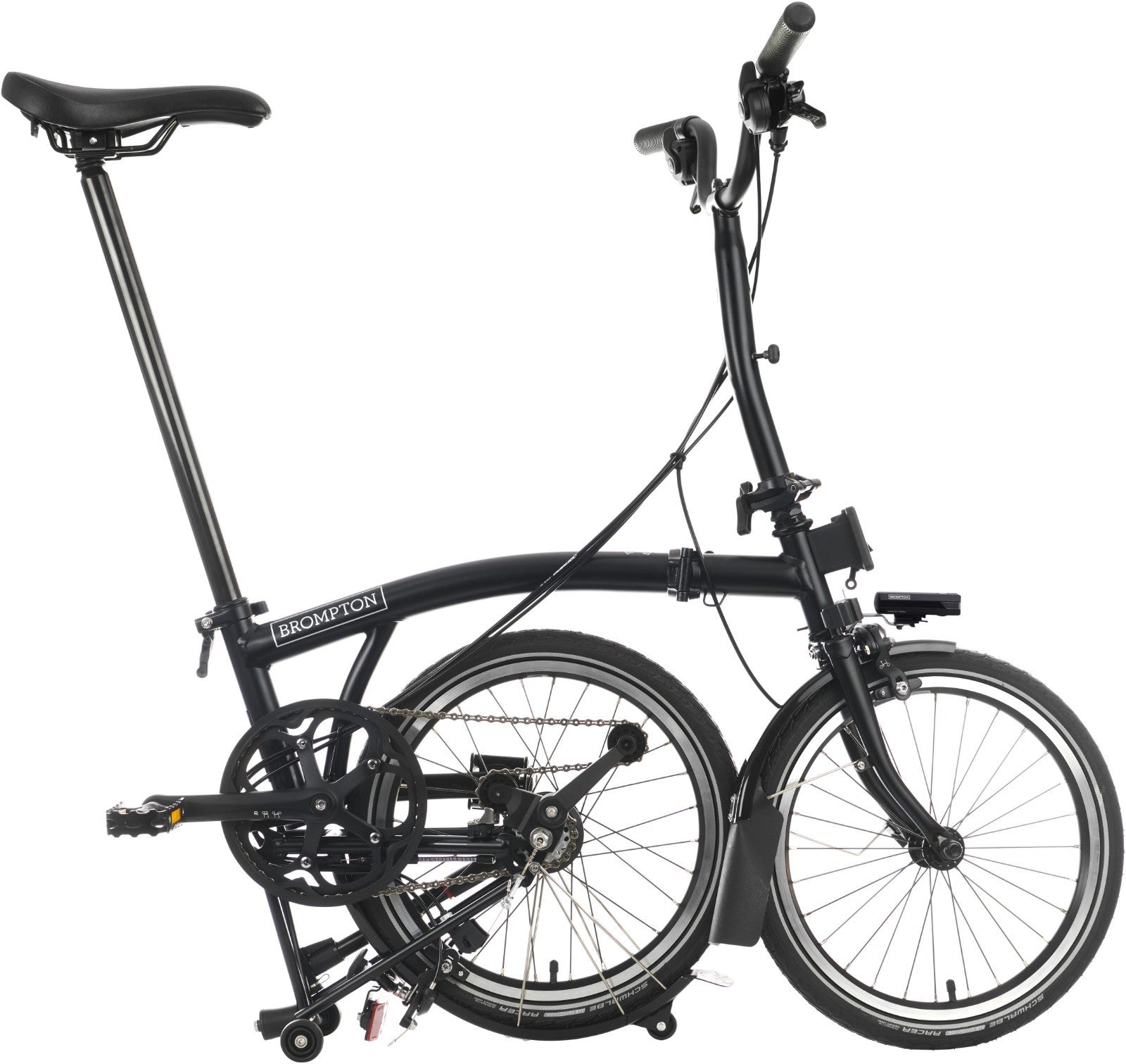 NEW Brompton C Line 12-Speed Folding Bike Mid Bar 2026 in Matt Black