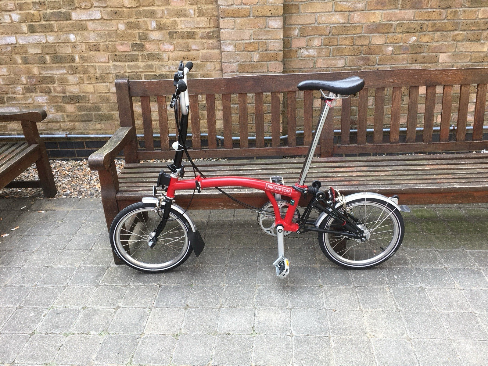 Brompton M6L Folding Bike - Red 6 Speed