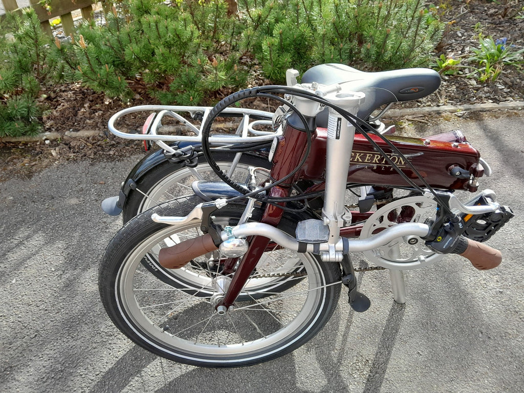 Bickerton Argent 1707 Mark B folding bicycle, red, 7 gears, gel saddle